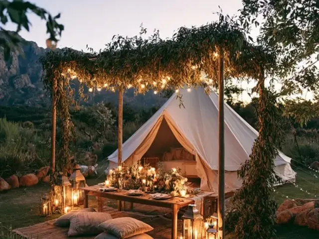 Tent Ideas for a Wedding: A Cozy Camping Ceremony
